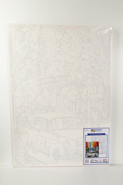 MEKSAPP NOSTALJİK ARABA 50*70 CM SAYILARLA BOYAMA SETİ TUVAL AKRİLİK BOYA 3 A...