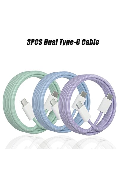 Choice12 Type-C to Type-C 1m Green Blue Purple USB C To Type C Color 3pcs For...