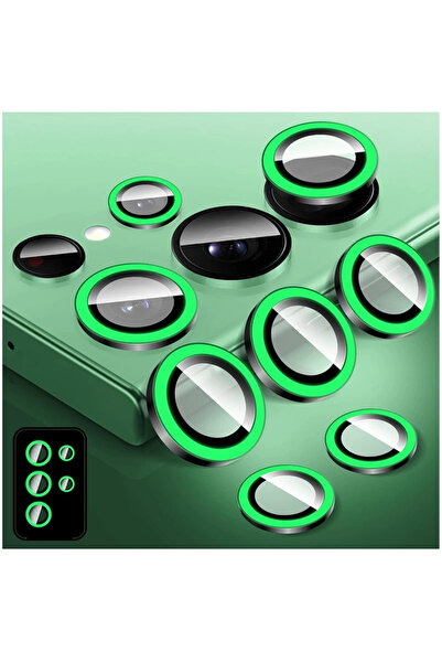 Choice22 For Galaxy S24 Ultra green Night Light Luminous Camera Lens Protecto...