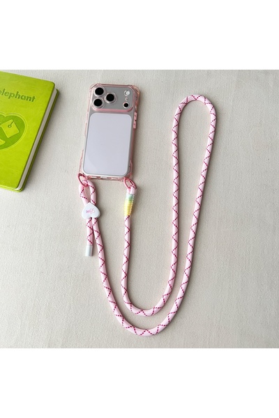 Choice7 iPhone17 Pink Adjustable Lanyard Phone Case - Suitable For iPhone 17 ...