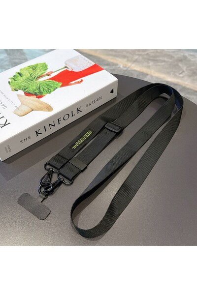 choice2 Black Adjustable Crossbody Mobile Phone Lanyard Diagonal Long Rope Un...