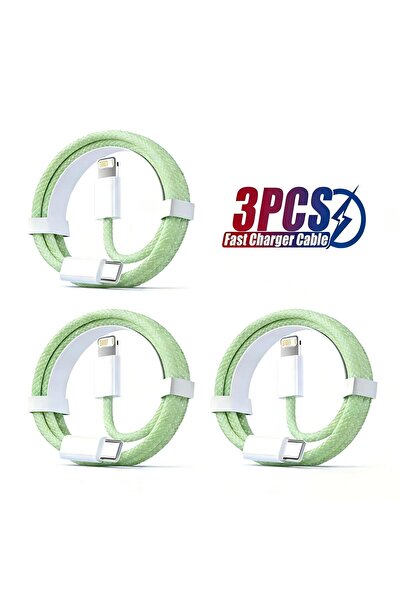 choice2 1m green 3PCS PD 30W USB Cable For iPhone 14 13 12 11 Pro Max 7 8 14 ...
