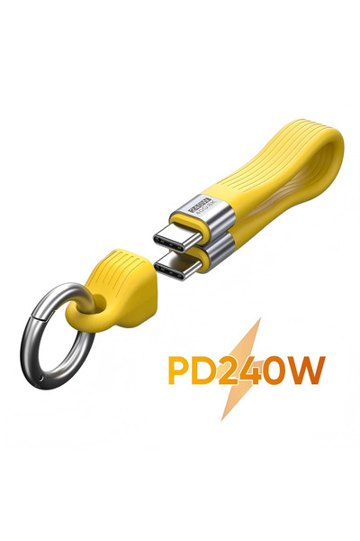 Choice yellow NNBILI PD240W USB Type-C Charging Cable Portable Keychain Fast ...