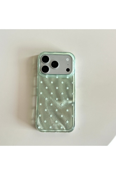 Choice1 iPhone17 TPU green Fresh Green Full Stars Print Dopamine Sweet Girl S...