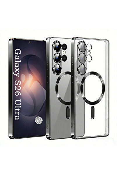 Choice Galaxy S21 black Luxury Transparent Plating Magnetic Wireless Charge C...