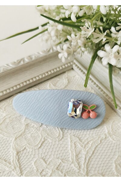 Halley Concept Blue Fabric Snap Fastener with Cherry Figure for Children 7.5X...