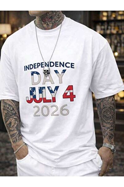 9JY Summer Fashion 'INDEPENDENCE DAY JULY 4 2026' Casual Street Short-Sleeve ...
