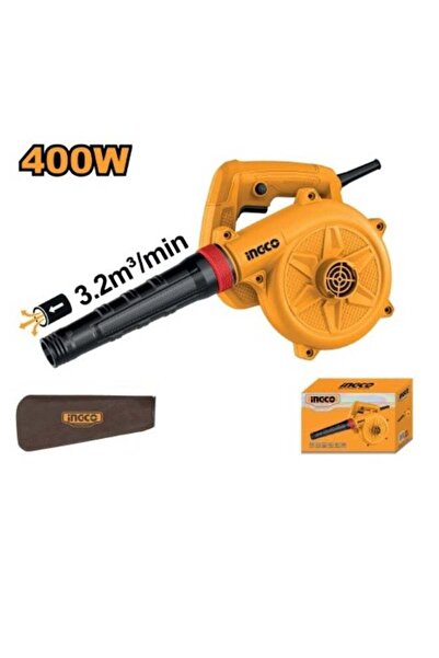 Ingco 400W Electric Air Blower, 16000RPM, 3.2m³/min Airflow, Dust Bag, 2m Cab...