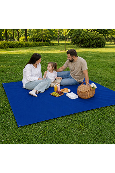 Nerotex 145x145 cm Su Geçirmez Piknik Örtüsü Gri Denye Kumaş – Plaj, Kamp ve ...