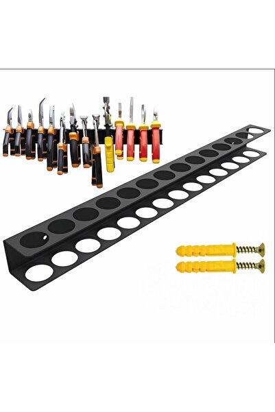 zola Multifunctional tool holder, wall mount, 14 spaces, metal, 50 x 4.5 cm, ...