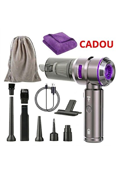 STELAMOS Aspirator portabil de mână 4 în 1, fără fir, 18000 Pa, motor fără pe...