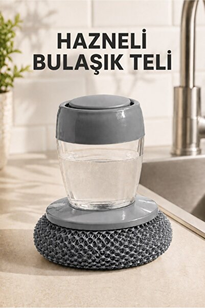 Monteor Dishwashing Wire Sponge with Container, Dishwashing Sponge with Conta...