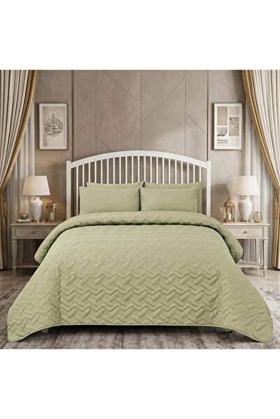 Master Home Textile MASTER Microfiber Plain Bedspread Set, Fits 200 x 200 cm ...