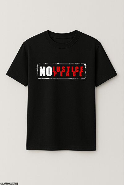CALKARCOLLECTION Unisex Oversize No Justice No Peace Tshirt