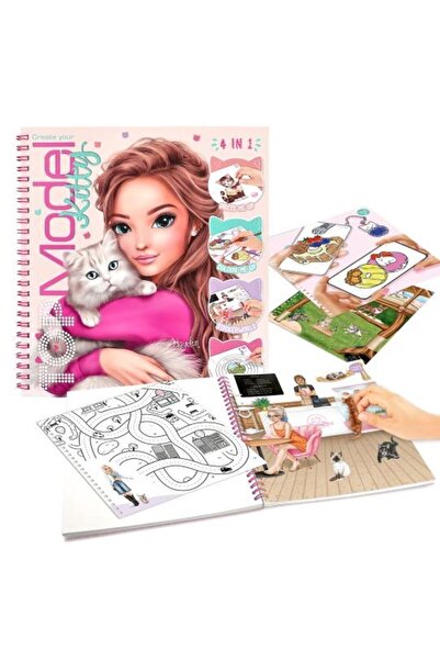 Top Model كتاب تلوين ورسم القطط