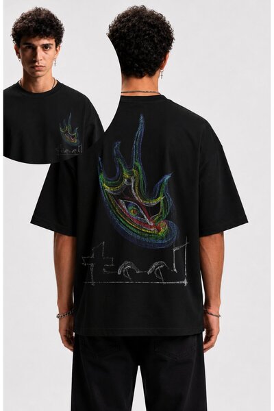 Fuddy Moda Μπλουζάκι Unisex Oversize με στάμπα της ροκ μπάντας Tool στο πίσω ...