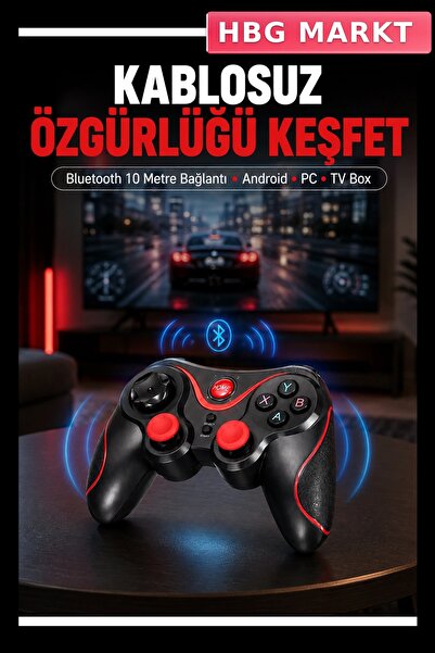 HBG Markt Kablosuz Oyun Kolu Ergonomik, Yüksek Tepkime Hızlı