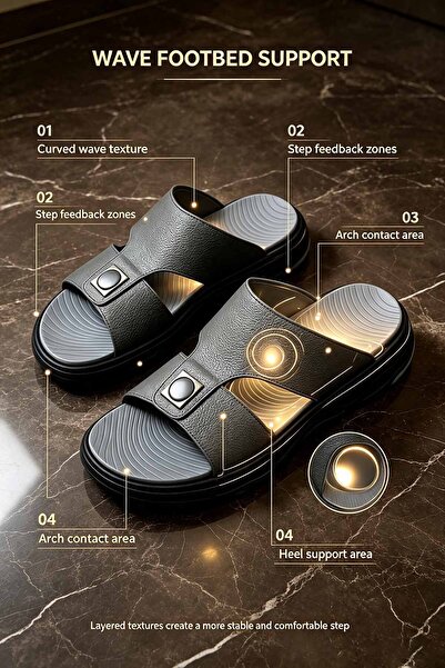 NajdEva Shop Fashion Men Leather Slippers Locally Manufactured in Saudi Arabi...