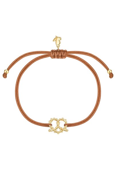 Glanzstücke München Náramok Textilarmband z nehrdzavejúcej ocele, žlté zlato,...