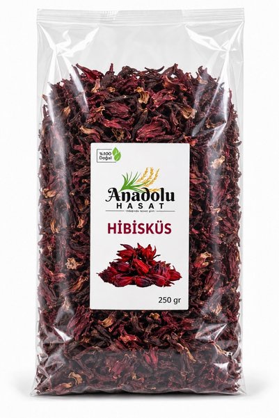 ANADOLU HASAT Hibisküs Otu 250Gr -Doğal Kurutulmuş Hibiskus Çayı Nar Çiçeği B...