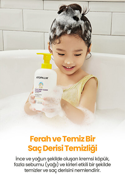 Atopalm Çocuklara Özel Göz Yakmayan Yağ-Nem Dengesi Sunan Şampuan Scalp Deep Clean Shampoo Kids