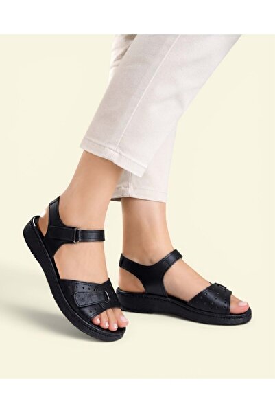 Kristal Full Orthopedic Genuine Leather Women's Sandals