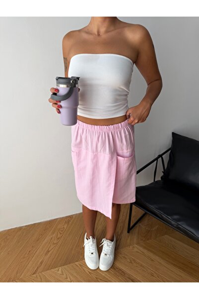 Tarz Cool Women's 100% Linen High Waist Elastic Shorts with Pockets – Comfort...