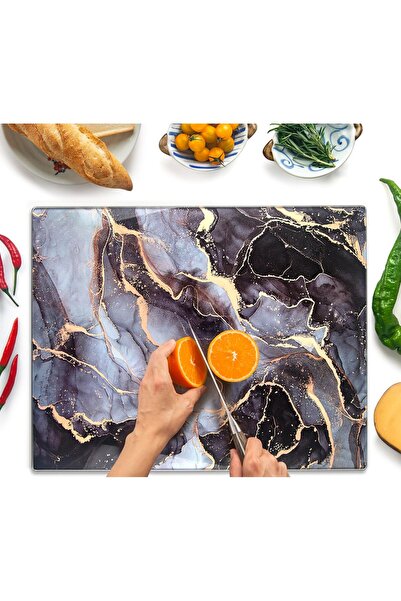 MODERN Kitchenville Glass Cutting Board 20”x16”: Tempered Glass Kitchen Count...