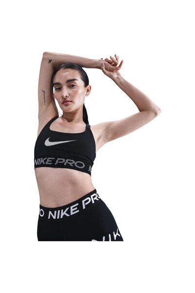 Nike Γυναικείος Αθλητικός Στηθόδεσμος Προπόνησης Pro Ελαφριάς Υποστήριξης Χωρ...