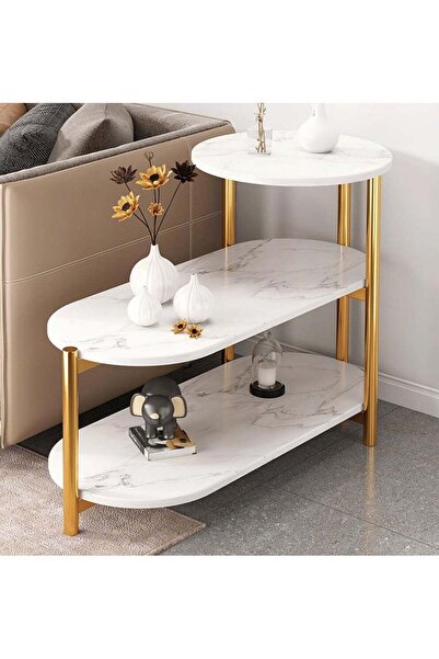 DubaiGallery Sofa Side Table Apartment Living Room Multi-Layer Coffee Table L...