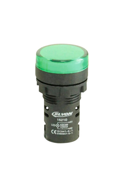 OEM Elvon λυχνία σήματος, LED, πράσινη, 220VAC/DC