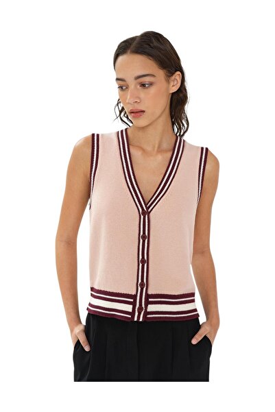 French Connection Women Junie Knit Button Through Vest