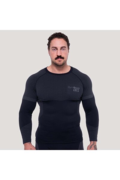 GymBeam OG1 Bluză cu mânecă lungă fără cusături Negru/Gri XXL