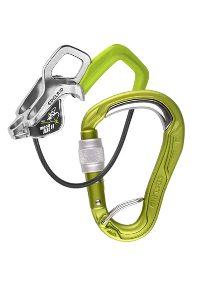 EDELRID Mega Jule Kit Emniyet İniş Aleti Seti Bulletproof Karabinalı