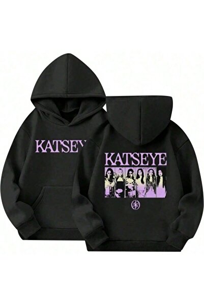 SVART WEAR Katseye Printed Hooded 100% Cotton Kids Sweatshirt