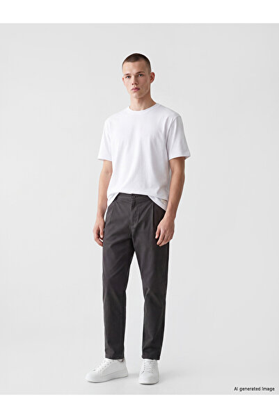 LC Waikiki Nevavm Xside Anthracite Standard Fit Gabardine Men's Trousers with...