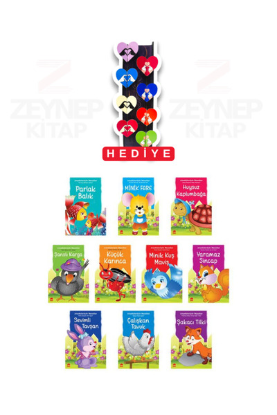 Nesil Çocuk Yayınları 1.Sınıf Atasözleriyle Masallar 10 Kitap Set Büyük Boy (...