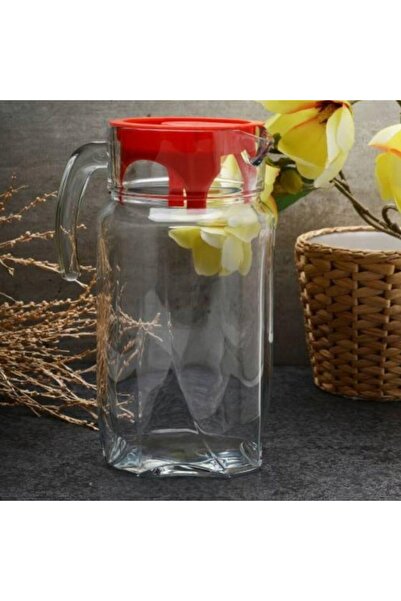 NO BRAND CARAFĂ DE STICLĂ PENTRU APĂ, SUC, BĂUTURI, LIMONADĂ, 1.7L, REZISTENTĂ