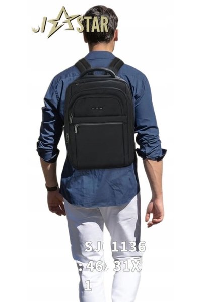 NO BRAND Rucsac bărbătesc de afaceri urban pentru laptop negru cu USB