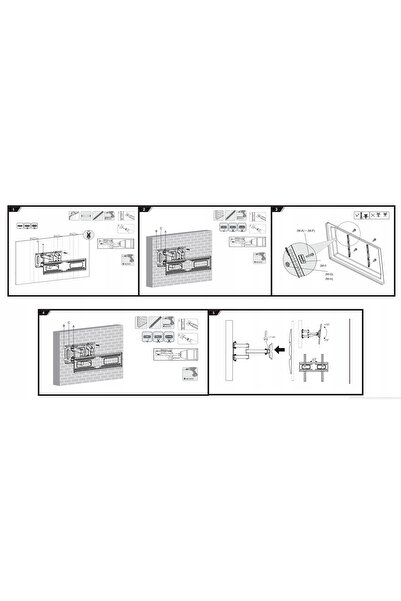 NO BRAND Suport de perete pentru televizor 32 "-75" rotativ și mobil VESA