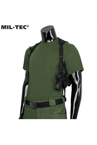 Mil-Tec Toc tactic reversibil cu curea de transport pentru pistol, negru.