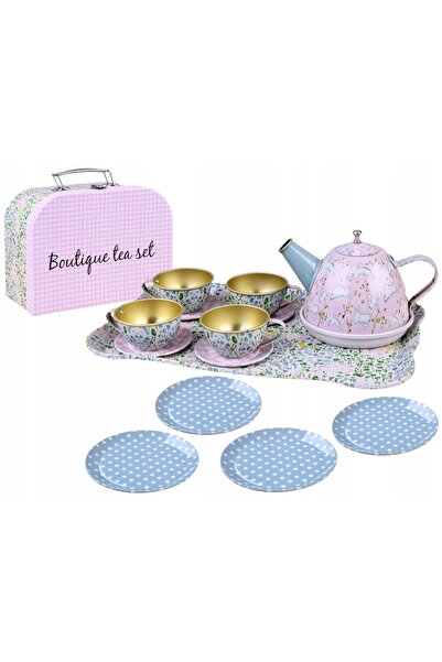 Jokomisiada SET DE CEAI/CAfea METALIC PENTRU COPII, CĂNI + TAVĂ