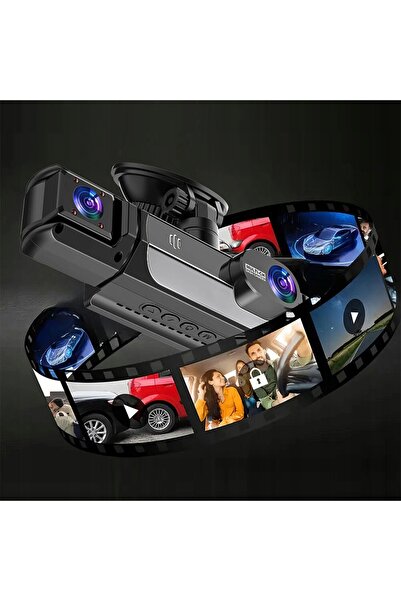 bedee Cameră auto de înregistrare cu 3 canale Full HD, cu WiFi și mod de parcare