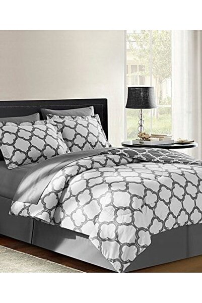 NO BRAND SET DE AȘTERNUTURI 220x200 + 2 FEȚE DE PERNĂ 70x80 BUMBAC SATINAT - ...