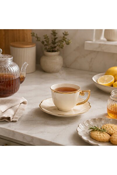 NO BRAND Ceașcă de porțelan 220 ml pentru cafea, ceai, frișcă, cadou cu farfu...