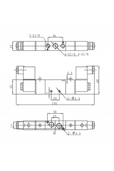 NO BRAND Electrovalvă tg2522-08 5/2 1/4 bobină 24V CC Tekma