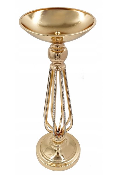 NO BRAND Suport de flori tip stâlp 45 cm auriu BC3908S