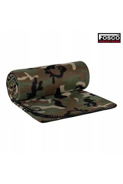 NO BRAND Fosco 170 x 130cm Pătură de camping din fleece polar - Woodland