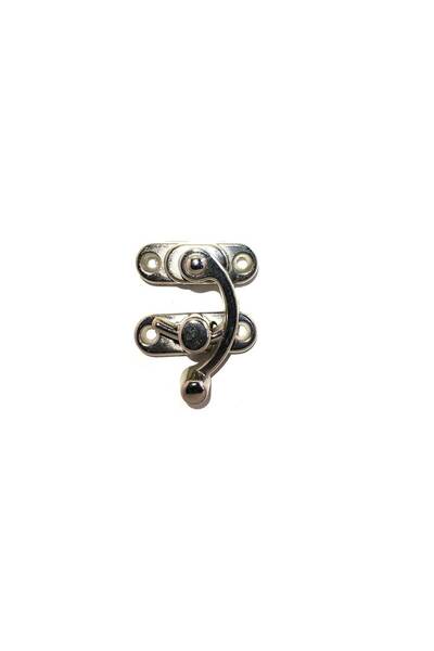 pınaxar Bow Eye, Wooden Box Clip - Small 28X33 Mm, Nickel 1 Piece