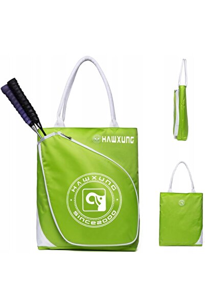 NO BRAND BAGZY Geantă portabilă pentru rachete de tenis, verde, cu curea de umăr